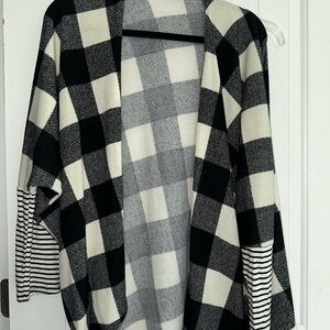 HEIMISH USA Monochrome Plaid Cardigan